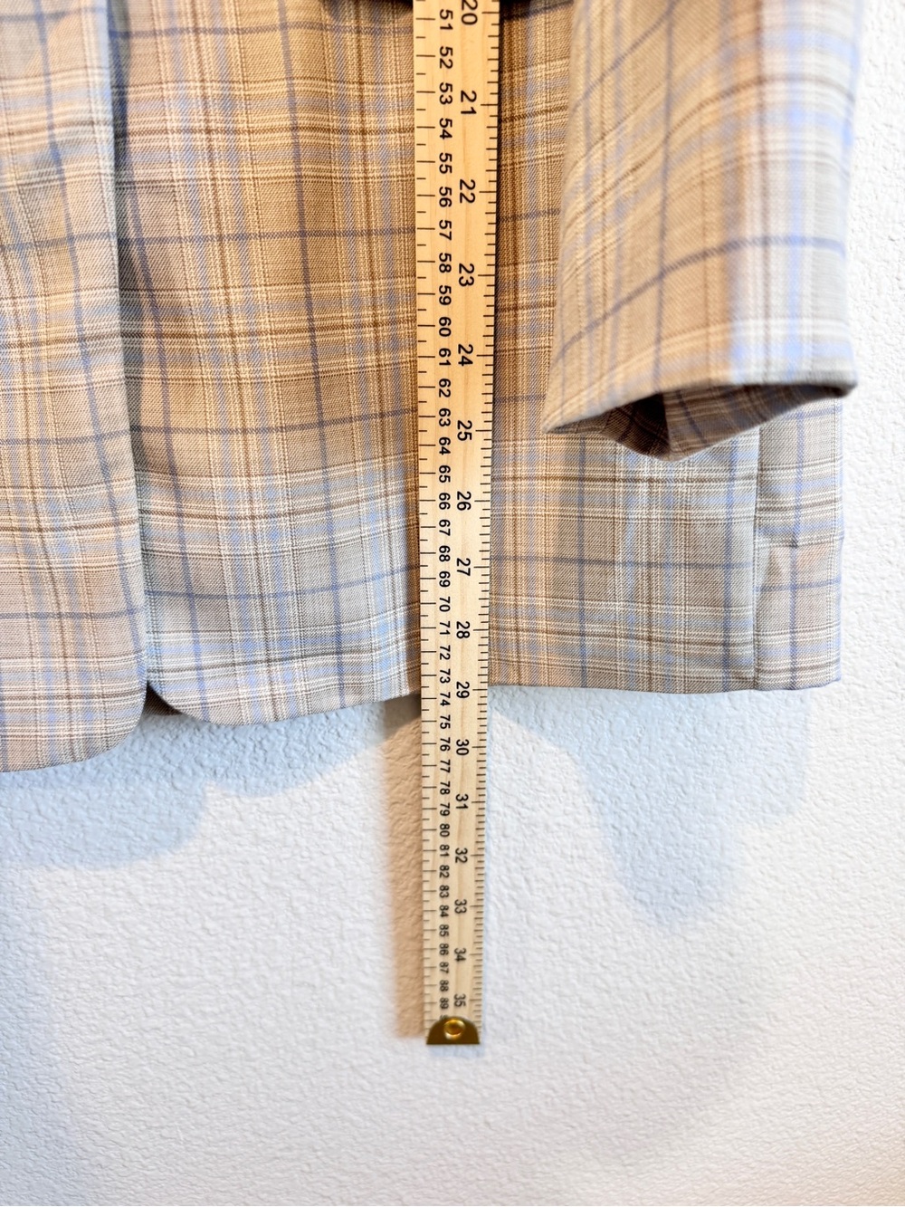 Know One Cares Plaid Blazer Quiet Luxury Academia Preppy Career Jacket M E04 - Picture 6 of 8
